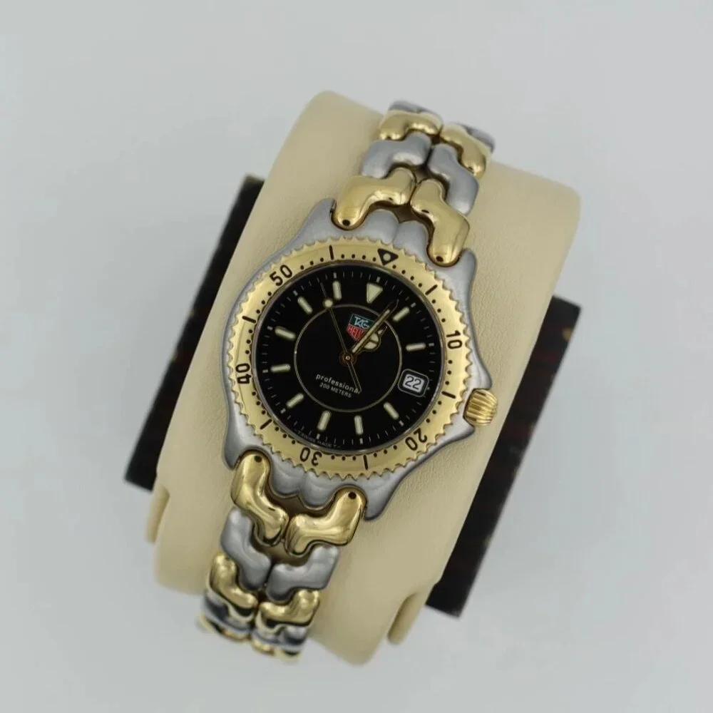 Tag Heuer WG1225.BB0438 Midsize SEL Quartz Watch Black Gold Silver Womens Mens